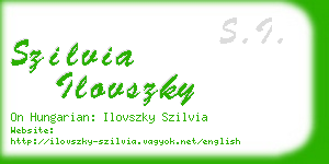 szilvia ilovszky business card